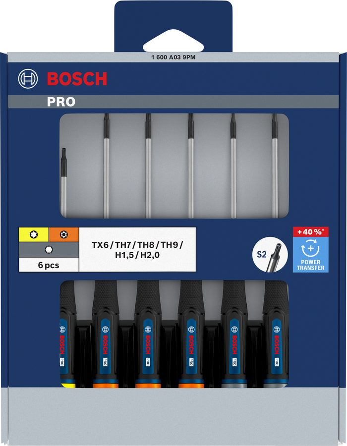 PRO Precision Screwdriver TX/TH/H Set, 6 pcs