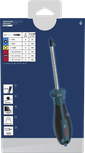 Bosch screwdriver set PH/TX/SL 6 pcs with chrome vanadium shaft.