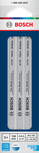 Bosch 150 mm 24 TPI bi-metal hacksaw blades, 3 pack.