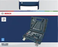 Bosch hand tool mixed set 134 pcs in blue carrying case.