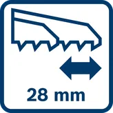 Bosch GSA 18V-28 reciprocating saw with 5.5Ah ProCORE battery.