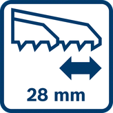 Bosch GSA 18V-28 reciprocating saw with 5.5Ah ProCORE battery.