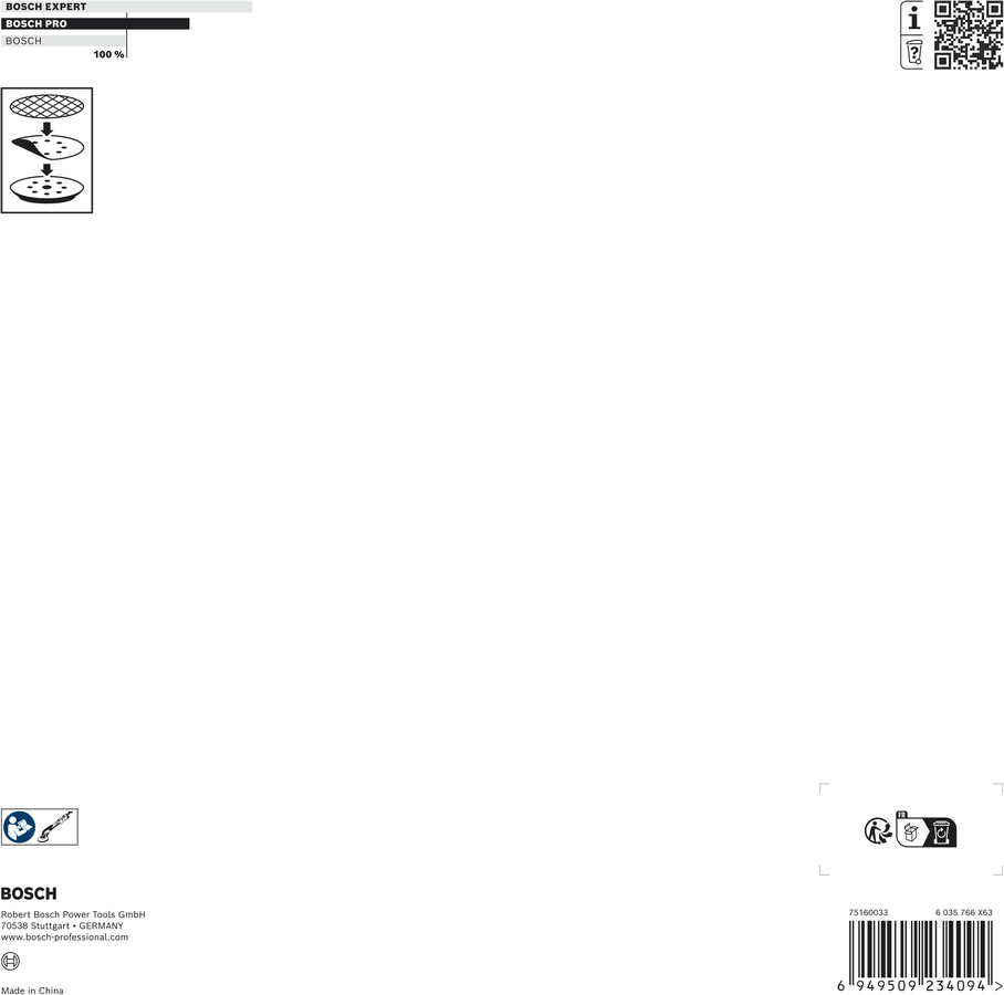 Bosch Backing Pad 215 mm with 8-hole perforation.