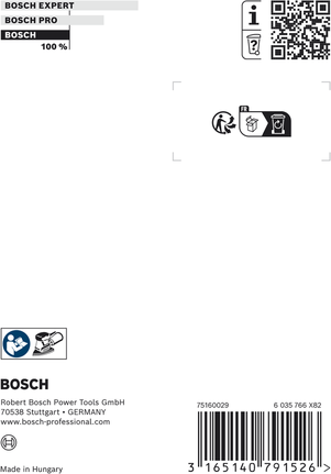 Bosch sanding plate 93 x 183 mm for professional sanders.