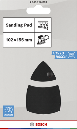 Bosch sanding plate 101 x 149 mm for long-life use.