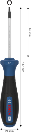 Bosch PRO Screwdriver TX8 x 60 mm with ergonomic handle.