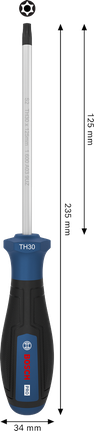 Bosch PRO Screwdriver TH30 x 125 mm with ergonomic handle.