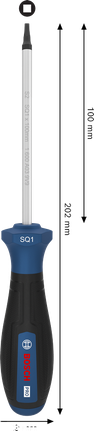 Bosch PRO Screwdriver SQ1 x 100 mm with ergonomic handle.