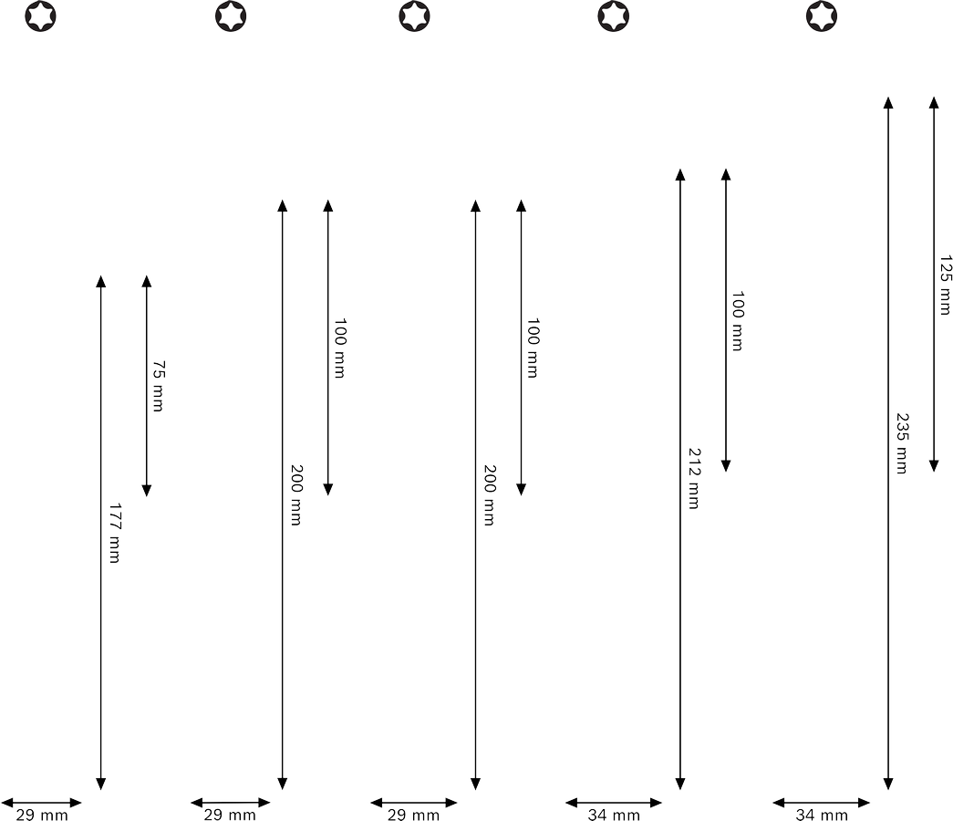 Screwdriver Torx Set, 5 pcs