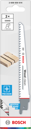 Bosch S644D Wood clean jigsaw blade set for precise wood cutting.