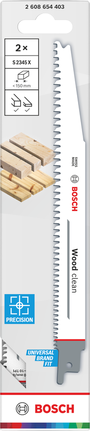 Bosch Wood clean S2345X blade for precise wood cutting.