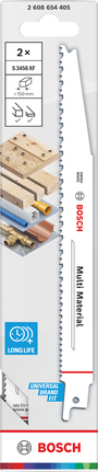 Bosch Multi Material S3456XF bi-metal saw blade 2 pack.