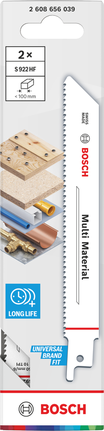 Bosch Multi Material S922HF bi-metal saw blade for wood and metal.