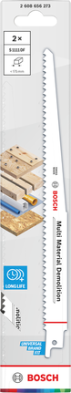 Bosch Multi Material Demolition S1111DF BIM saw blade 2-pack.