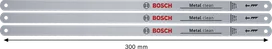 Bosch 300 mm bi-metal hacksaw blade 32 TPI 3-pack.