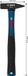 Bosch engineer's hammer 300 g with carbon steel head.