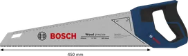 Bosch handsaw 450 mm 11 TPI SK5 steel for wood cutting.