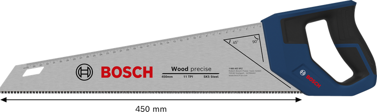 Bosch handsaw 450 mm 11 TPI SK5 steel for wood cutting.