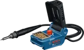 Bosch GLK18V-450 cordless soldering iron with cleaning pad.