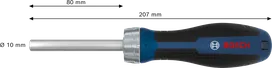 Bosch Bit Ratchet Screwdriver with 80 mm shaft.