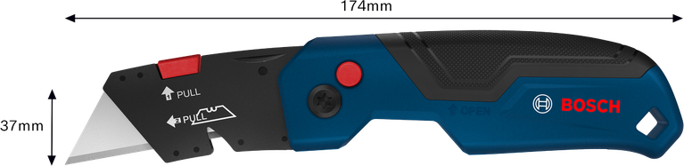 Bosch folding knife with SK5 steel blade.
