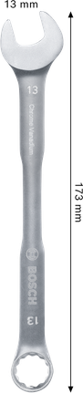 Bosch 13 mm combination wrench chrome vanadium.