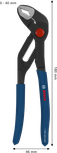 Bosch water pump pliers 180 mm with non-slip handles.