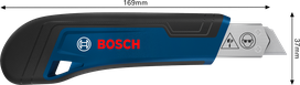 Bosch snap-off knife 18 mm with SK5 steel blade.