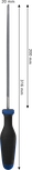 Bosch half round file 200 mm with ergonomic handle.