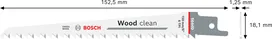 Bosch S 644 D reciprocating saw blade for clean wood cutting.