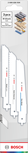 Bosch M-Shank reciprocating saw blade set, 3 pieces.