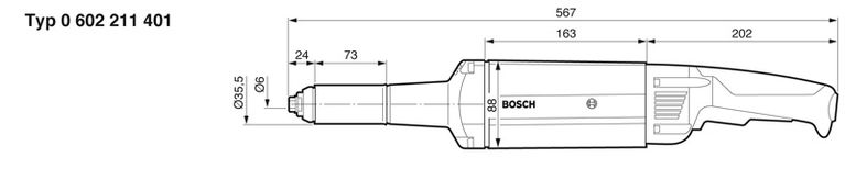 Straight grinder diagram.