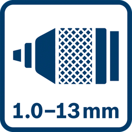 Metal chuck 1.0 - 13.0 mm