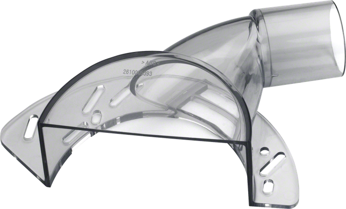 Cutting guide with dust extraction outlet for working on edges Bosch cutting guide with dust extraction for edges.