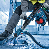 Dust solutions for chiselling concrete
