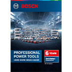 Bosch Professional power tools displayed in a bright workshop environment.