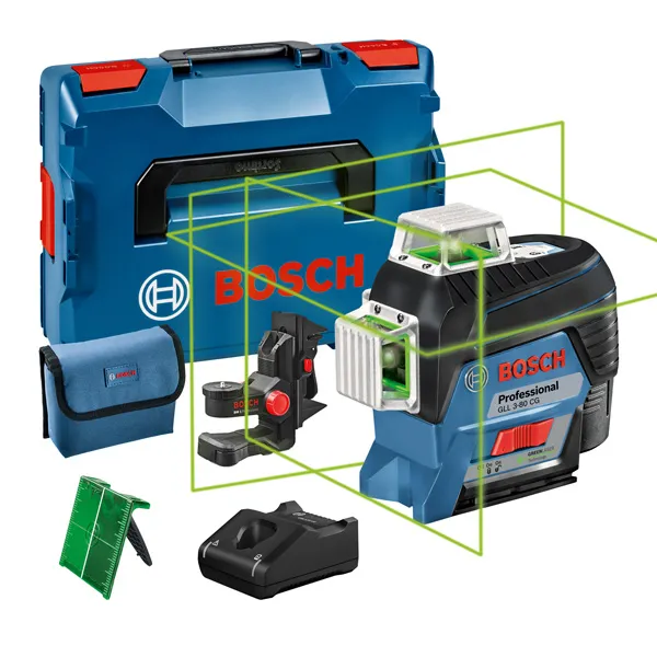 Bosch GLL 3-80 CG laser leveling tool with L-BOXX kit.