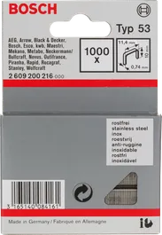 Bosch Typ 53 stainless steel staples 11,4 mm.