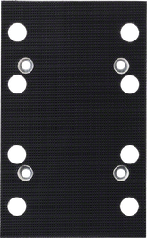 Bosch sanding plate 80x130 mm with ventilation holes.