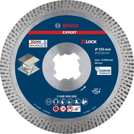Bosch EXPERT HardCeramic X-LOCK diamond cutting disc 125mm.