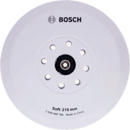 Bosch backing pad set soft 215 mm with 8 holes.