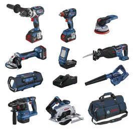 Bosch 18V Brushless 10 Piece 5.0Ah Combo Kit tools set.