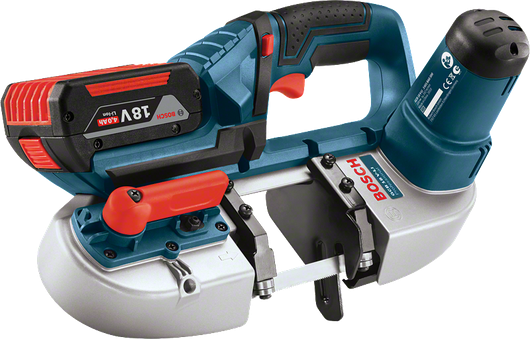 Bosch GCB 18.0 V-LI cordless band saw for metal cutting.