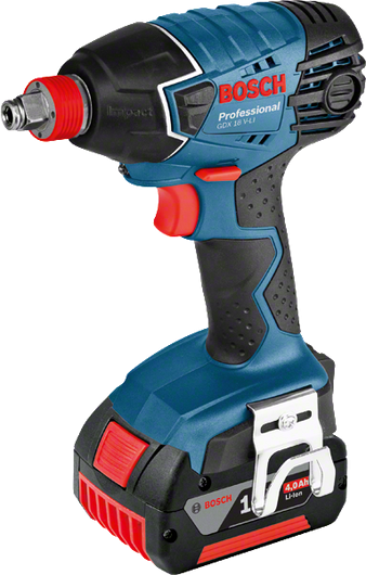 Bosch GDX 18.0 V-LI cordless impact driver with 4.0Ah battery.
