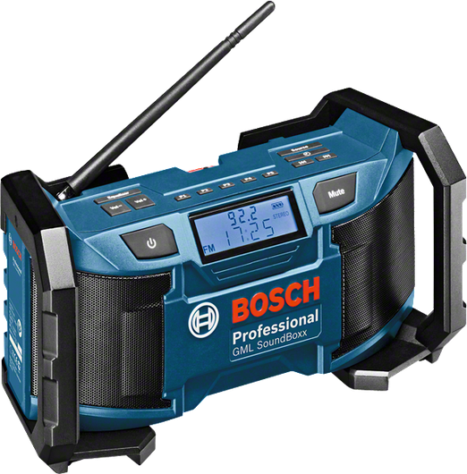 Bosch GML SoundBoxx radio with digital display.
