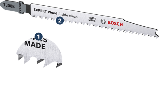 Bosch Expert Wood 2-side clean jigsaw blade.