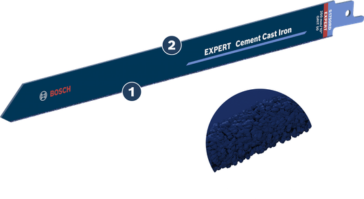 Bosch EXPERT Cement Cast Iron diamond saw blade for cutting.