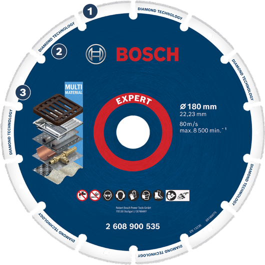 Bosch Expert multi material diamond cutting disc.