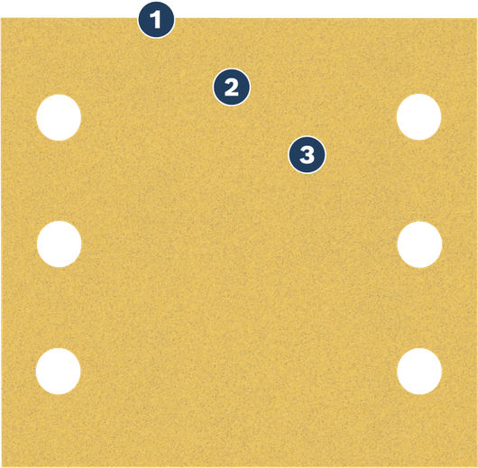Bosch sanding sheet with holes for dust extraction.