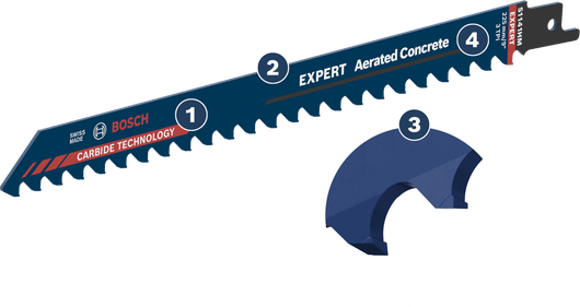 Bosch EXPERT Aerated Concrete saw blade with carbide teeth.